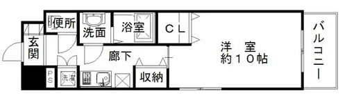 パセオス上本町【802号室】の間取り