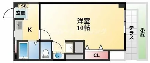 ベルエアー桜塚【1階】の間取り