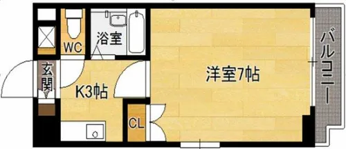 サンスカイ北天神【2階】の間取り