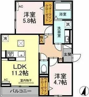 CasaWest【1階】の間取り