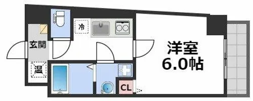 U-ro玉造Ⅱ【4階】の間取り