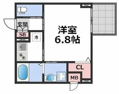 S-RESIDENCE堺筋本町Deux【9階】の間取り