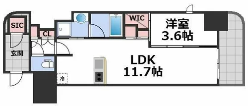 コンフォリア・リヴ北浜淡路町【9階】の間取り