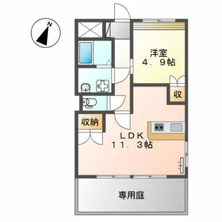 ローズガーデンⅡ【1階】の間取り
