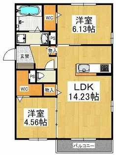 エーデル自由丘Ⅲ【2階】の間取り