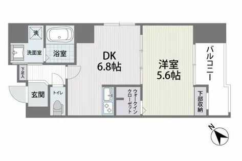 アブニール舞鶴Ⅱ【4階】の間取り
