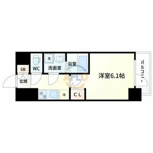 エスリード大阪プライムゲート【7階】の間取り