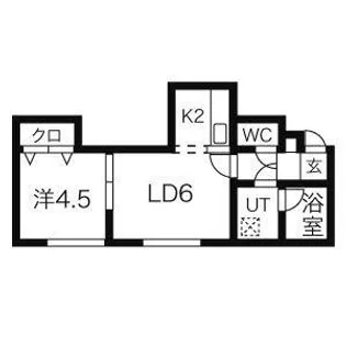 アビタ琴似【2階】の間取り