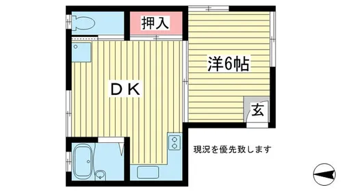 ニュー宮西【202号室】の間取り