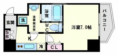 エグゼ阿倍野【4階】の間取り