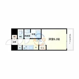 エスライズ新大阪フロント【6階】の間取り