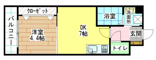 福岡県北九州市小倉北区吉野町【マンション】の間取り