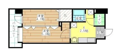 福岡県北九州市戸畑区幸町【マンション】の間取り