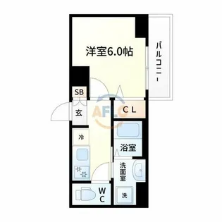 Dimus新大阪【14階】の間取り