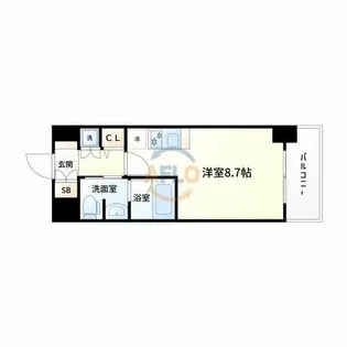 エヴァステージ梅田WEST【2階】の間取り