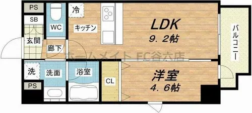 ハーヴェスト京町堀【10階】の間取り