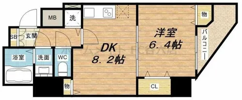 アドバンス心斎橋グランガーデン【5階】の間取り