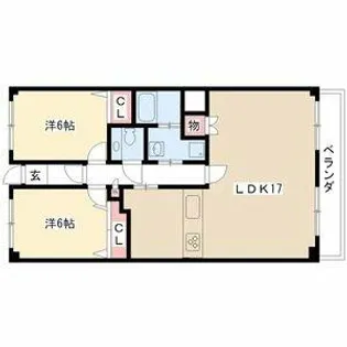 ビラ三秀山中【4階】の間取り