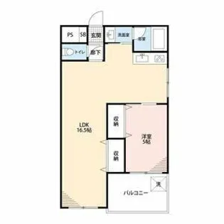 猫ヶ洞コーポ【6階】の間取り