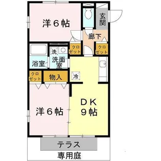 プチグリーン【110号室】の間取り