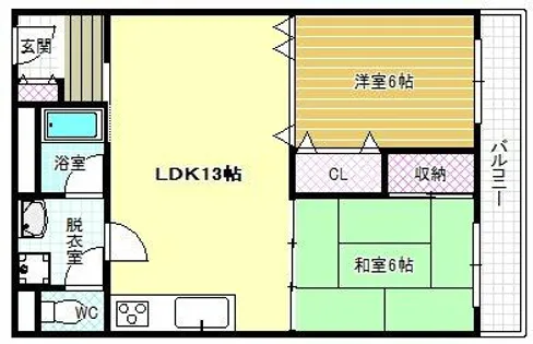 KRグランドイン【2階】の間取り