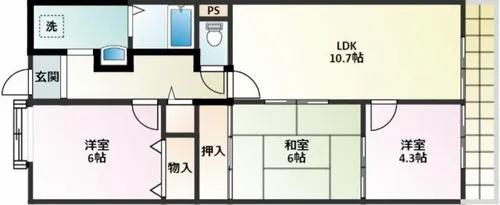 ソーシャルライフ西明石【202号室】の間取り