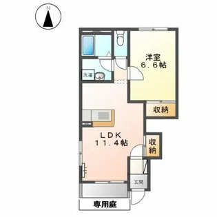 ドゥ アンジェロ【1階】の間取り
