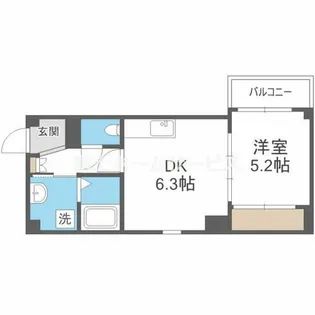 GARDENIA天王寺南【3階】の間取り
