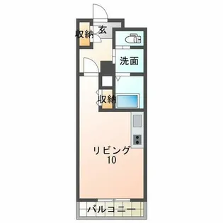 S-FORT神戸神楽町【9階】の間取り