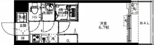 Alivis福島海老江【8階】の間取り