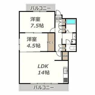 サウススクエア【2階】の間取り