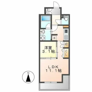 プレイス白壁【902号室】の間取り