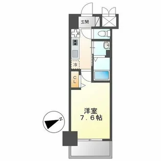 リバーコート砂田橋Ⅱ【1003号室】の間取り