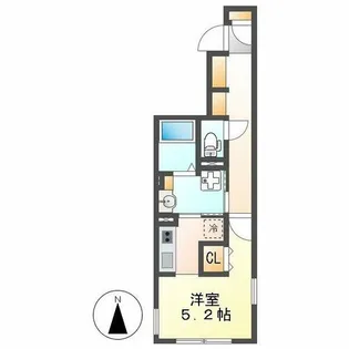 LUORE城西【2階】の間取り