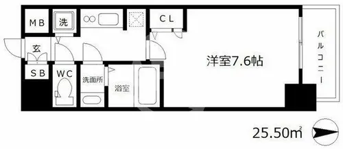 サムティ本町AGE【7階】の間取り