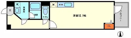 ラクラス長堀橋【11階】の間取り