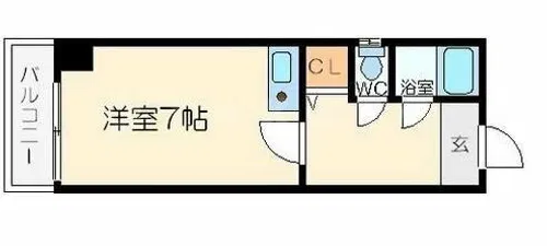 プリエ南船場【5階】の間取り
