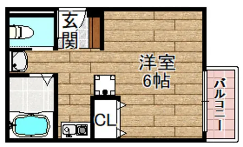 HAL高槻弐番館【101号室】の間取り