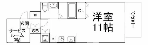 マリス京橋ウィング【2階】の間取り