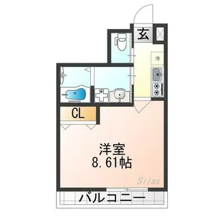 フラッティ西京極【2階】の間取り