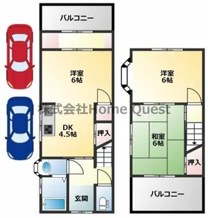 大阪府八尾市松山町2丁目【一戸建】の間取り
