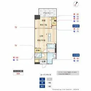 DIANA GARDEN【9階】の間取り