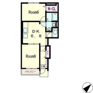 メゾンプラシード1【1階】の間取り