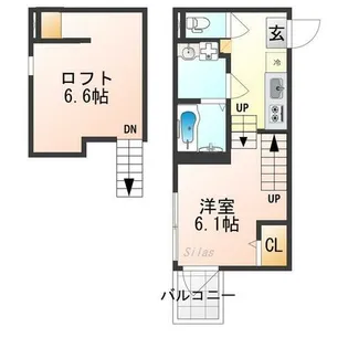 ハーモニーテラスフォース椥辻【2階】の間取り
