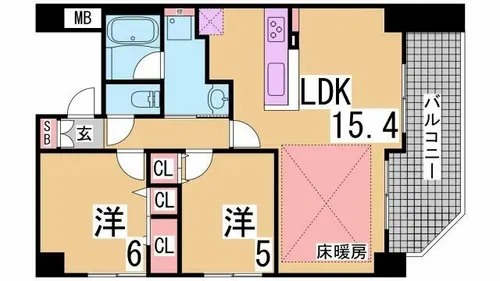 兵庫県神戸市兵庫区湊町1丁目【マンション】の間取り