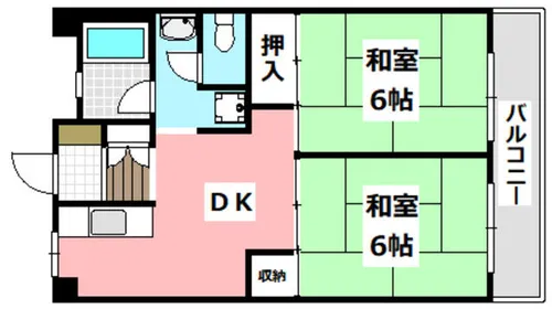 パークハイツミシマ【2階】の間取り