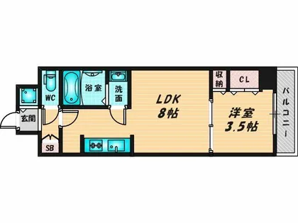 リアライズ南巽【5階】の間取り