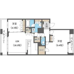 パークホームズ知事公館フォレストレジデンス【13階】の間取り