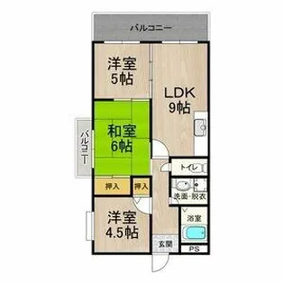 カーサフィオーレ弐番館【4階】の間取り