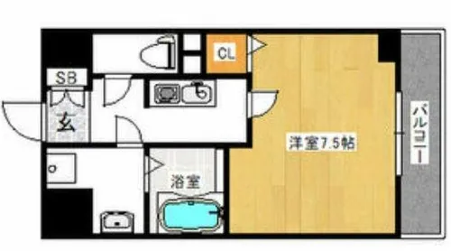 プラディオ徳庵セレニテ【3階】の間取り